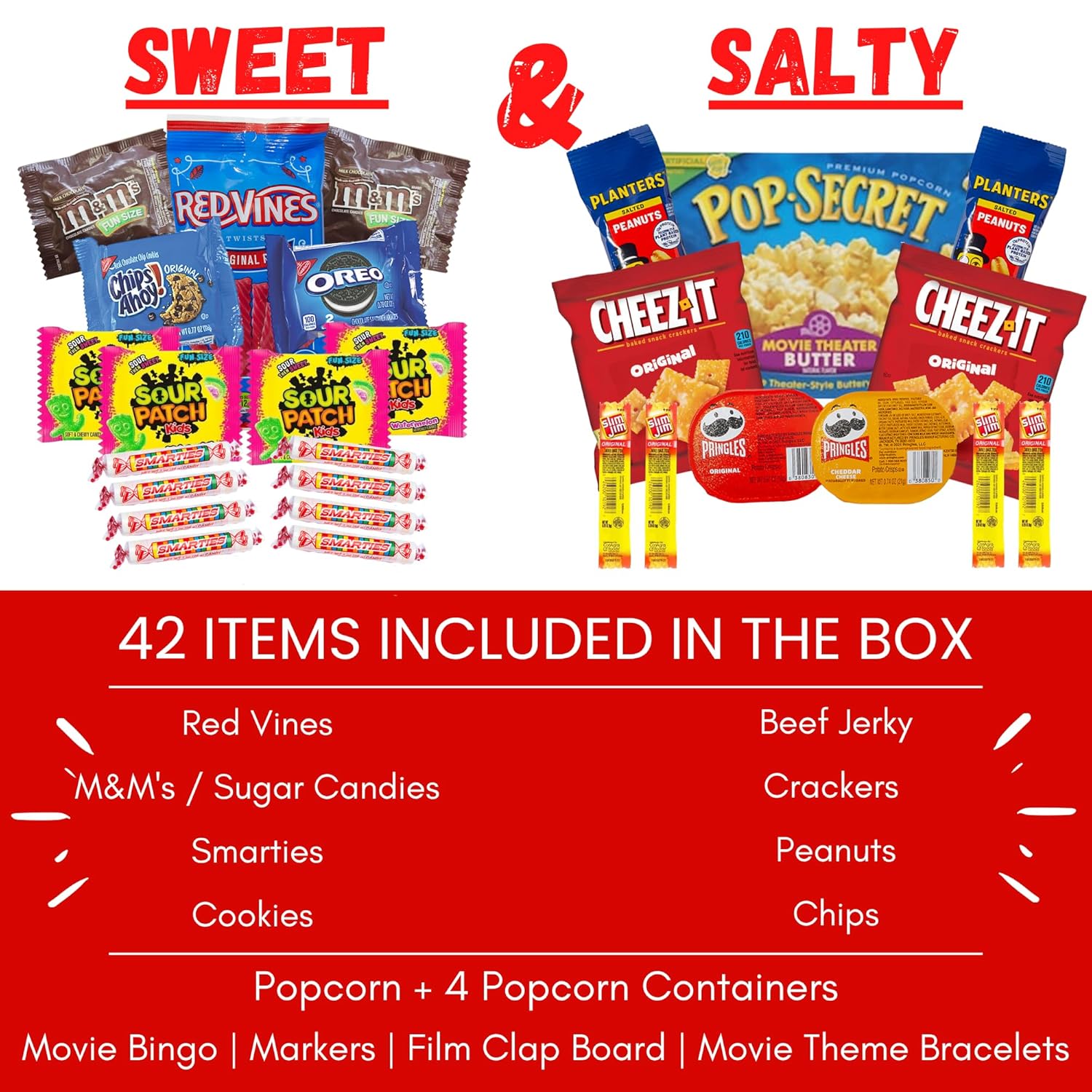 Movie Night Co.™ Gift Box Set — The Complete 42-Piece Movie Night Experience