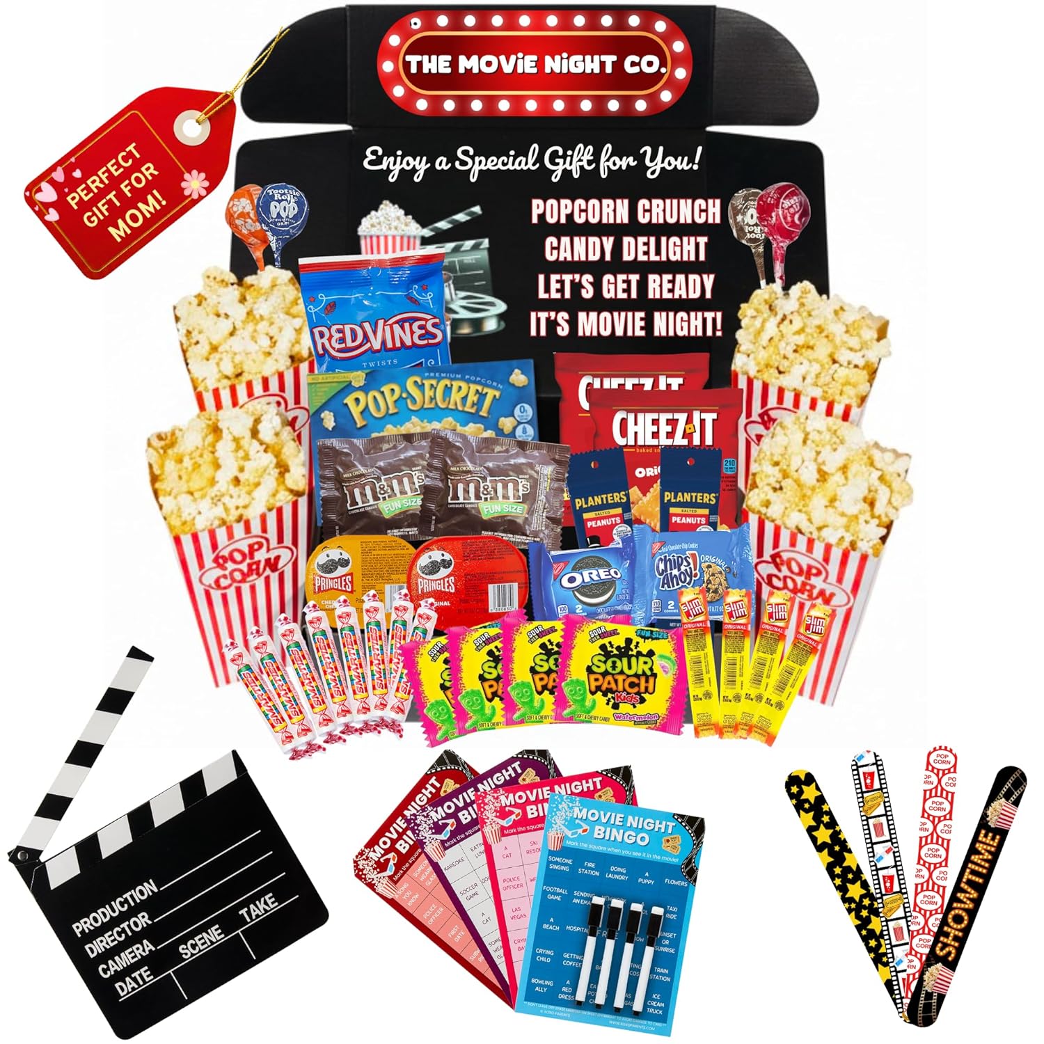 Movie Night Co.™ Gift Box Set — The Complete 42-Piece Movie Night Experience